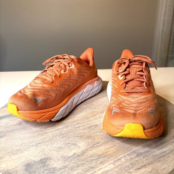 Hoka One One Arahi 6 Women’s Running Shoes Size 8 B Peach Orange Sneakers - Picture 3 of 9